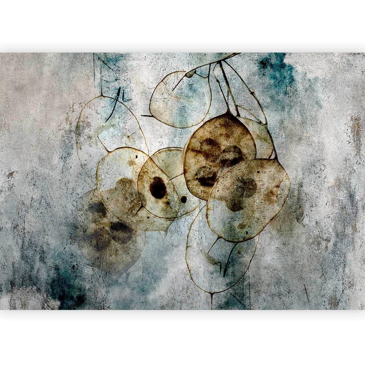 Fototapeta Nature And Lunaria, 200x140cm - turkizna/večbarvno, Trendi, tekstil (200/140cm) - artgeist