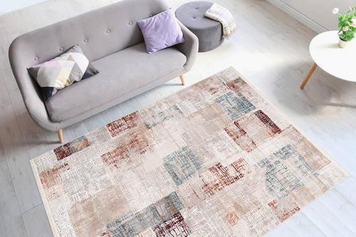 Vintage-teppich 8loee-80-150 - Rosa/Grau, Design, Textil (80/150cm) - Kayoom