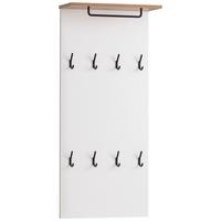 Garderobenpanel Jelda ca.50x110,6x19,9cm Weiß - Eichefarben/Weiß, Holzwerkstoff (50/110,6/19,9cm) - MID.YOU
