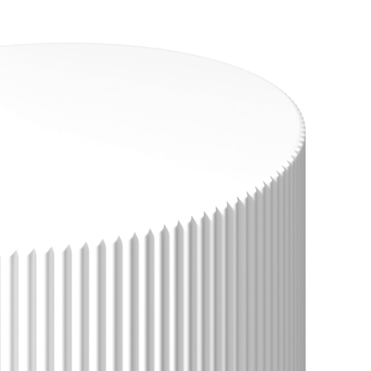 Couchtisch-Set Arlo Weiß MDF rund - Weiß, MODERN, Holzwerkstoff (60/45/40/35/60/45cm) - Bessagi Home