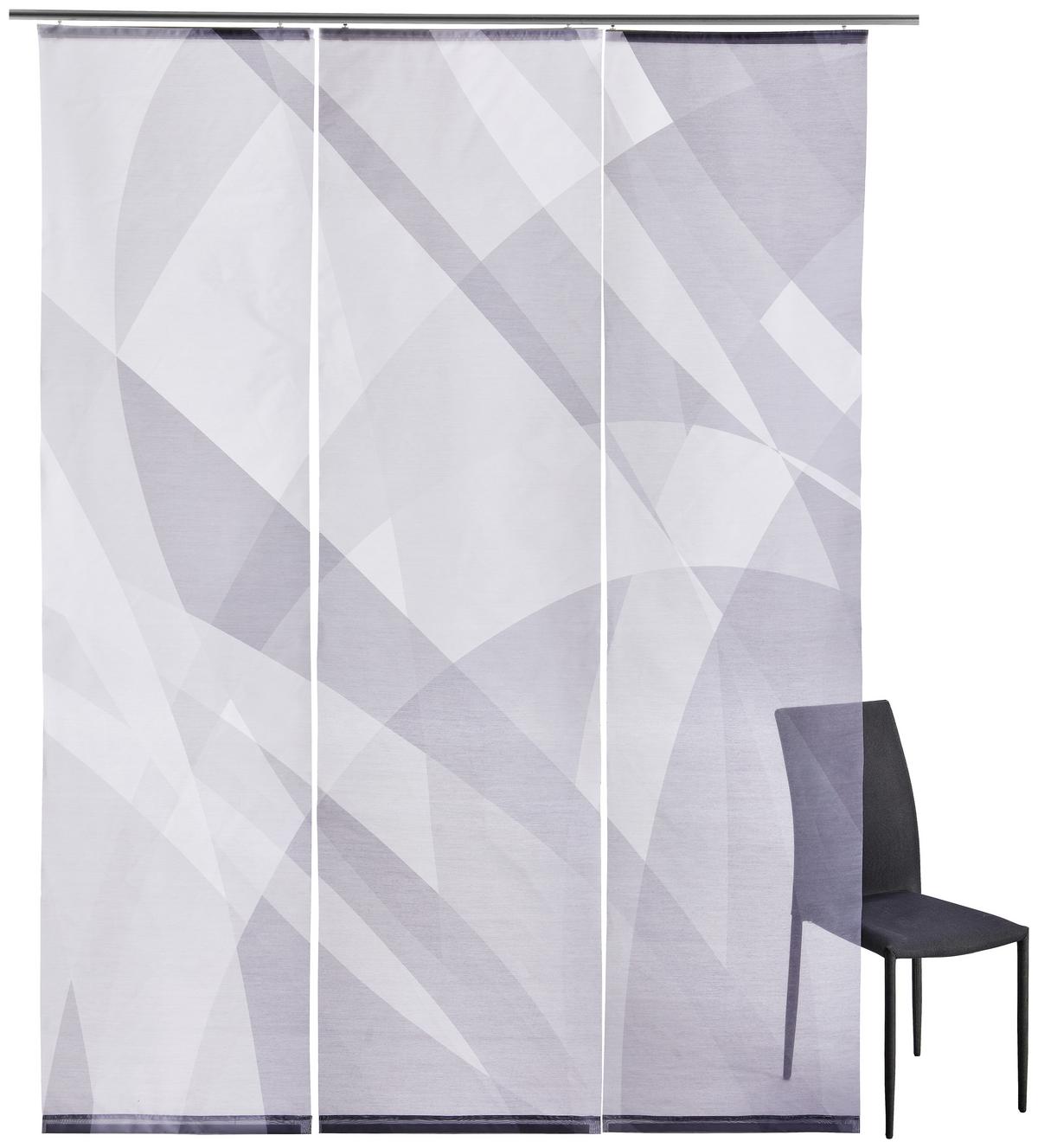 ZASŁONA PANELOWA KALEIDO - antracytowy/kolor srebrny, Design, tkanina (60/245cm) - Novel