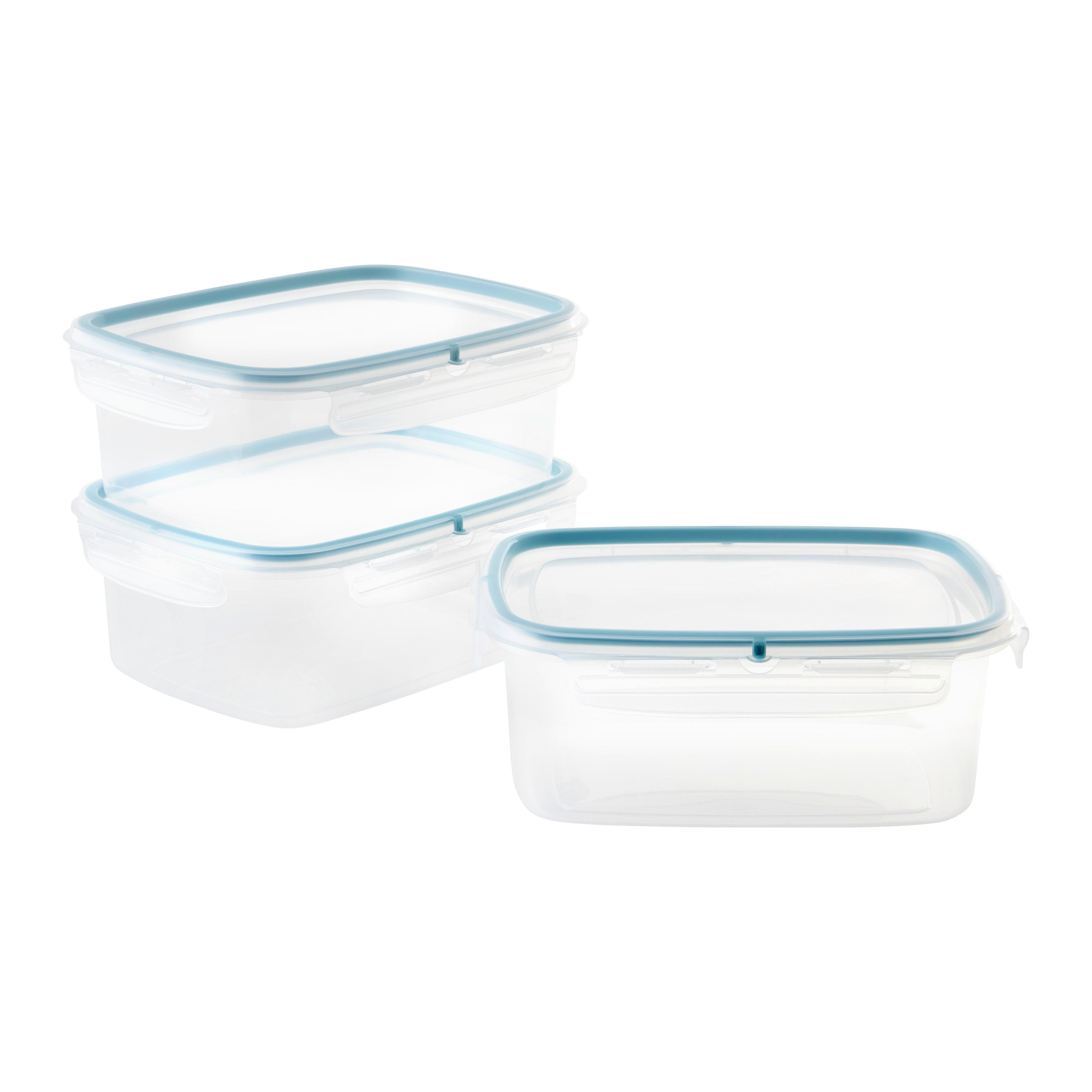 MATBEHÅLLARE SET DIEGO 1,8L - transparent/pastellblå, Klassisk, plast (22,5/17,7/13cm) - Mömax