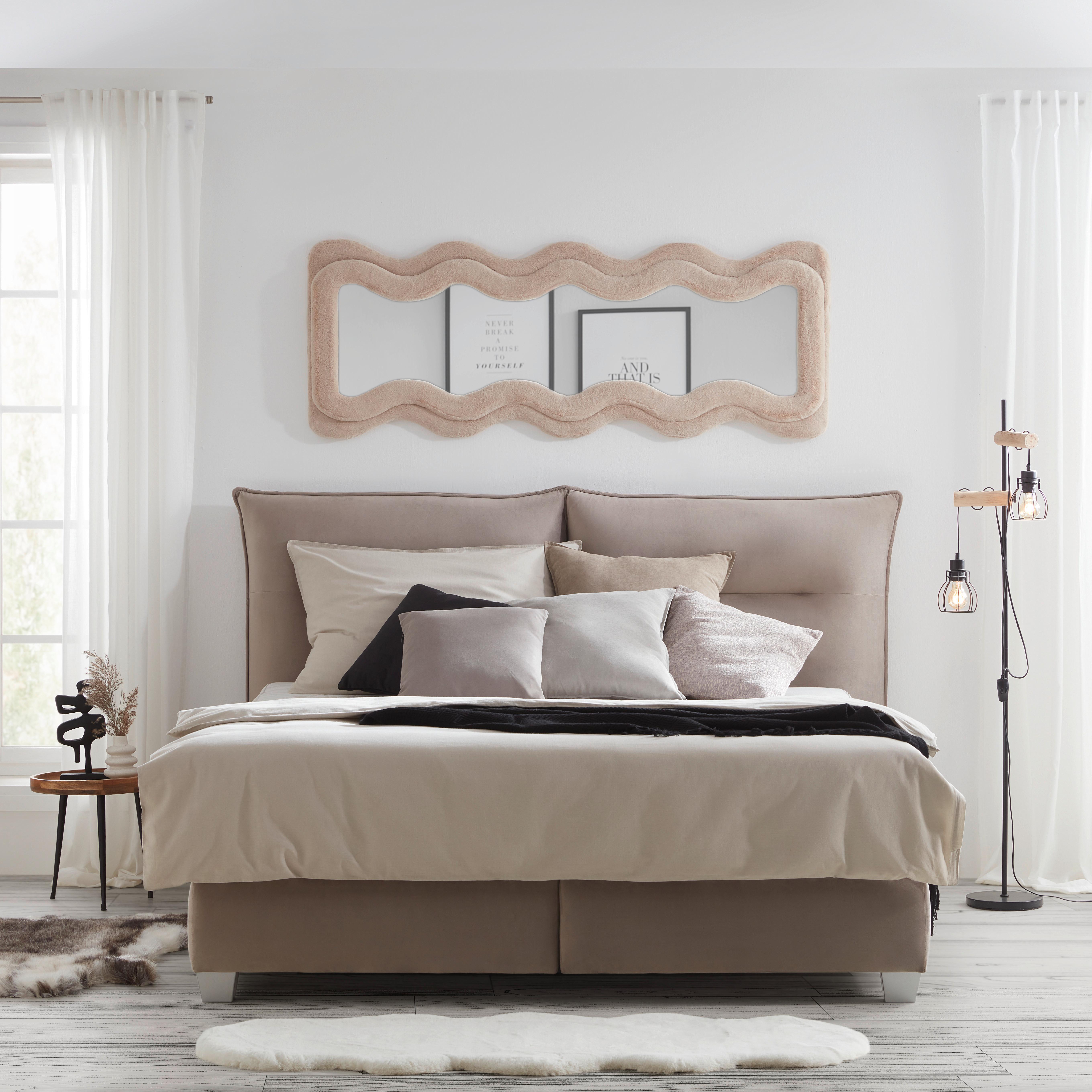 VÄGGSPEGEL SUKI -TREND- - taupe, Romantik / Lanthus, trämaterial/glas (60/160/4cm) - Premium Living