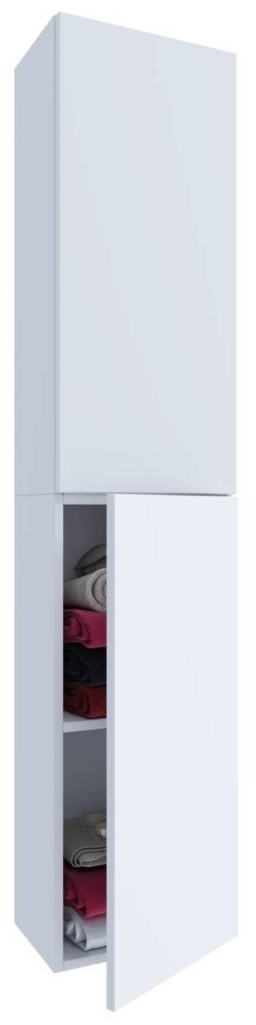 Hochschrank Lendas ca. 33x150 cm Weiß - Weiß Hochglanz, MODERN, Holzwerkstoff (32,6/150/21,7cm) - MID.YOU