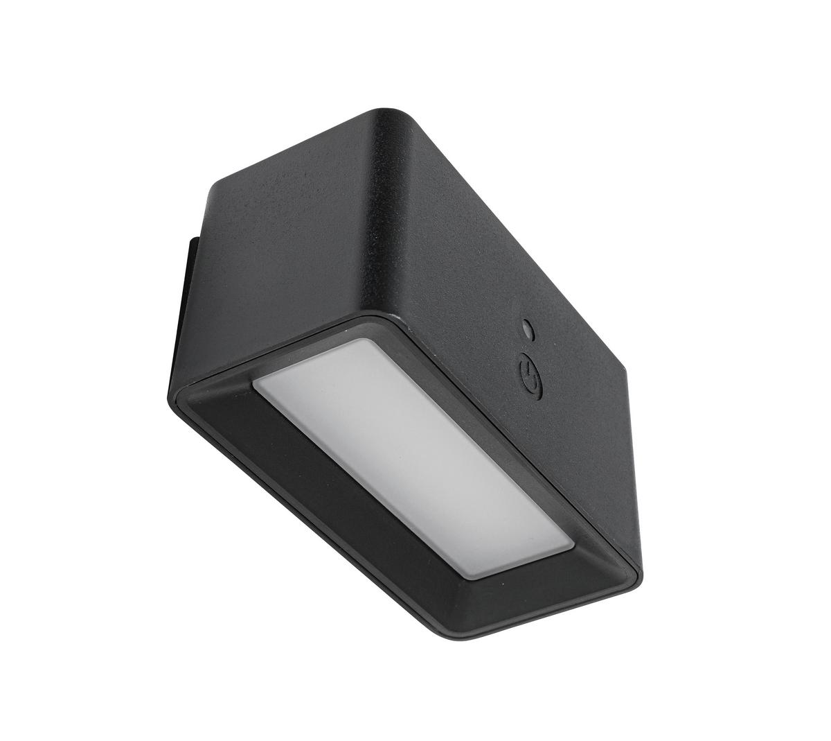 Aplică de perete cu LED Tilou - negru, Modern, plastic/metal (12/6,6/6,5cm) - Mömax