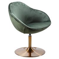 Fotelj Sarin - zlate barve/bela, Moderno, kovina/tekstil (70/79/70cm) - MID.YOU