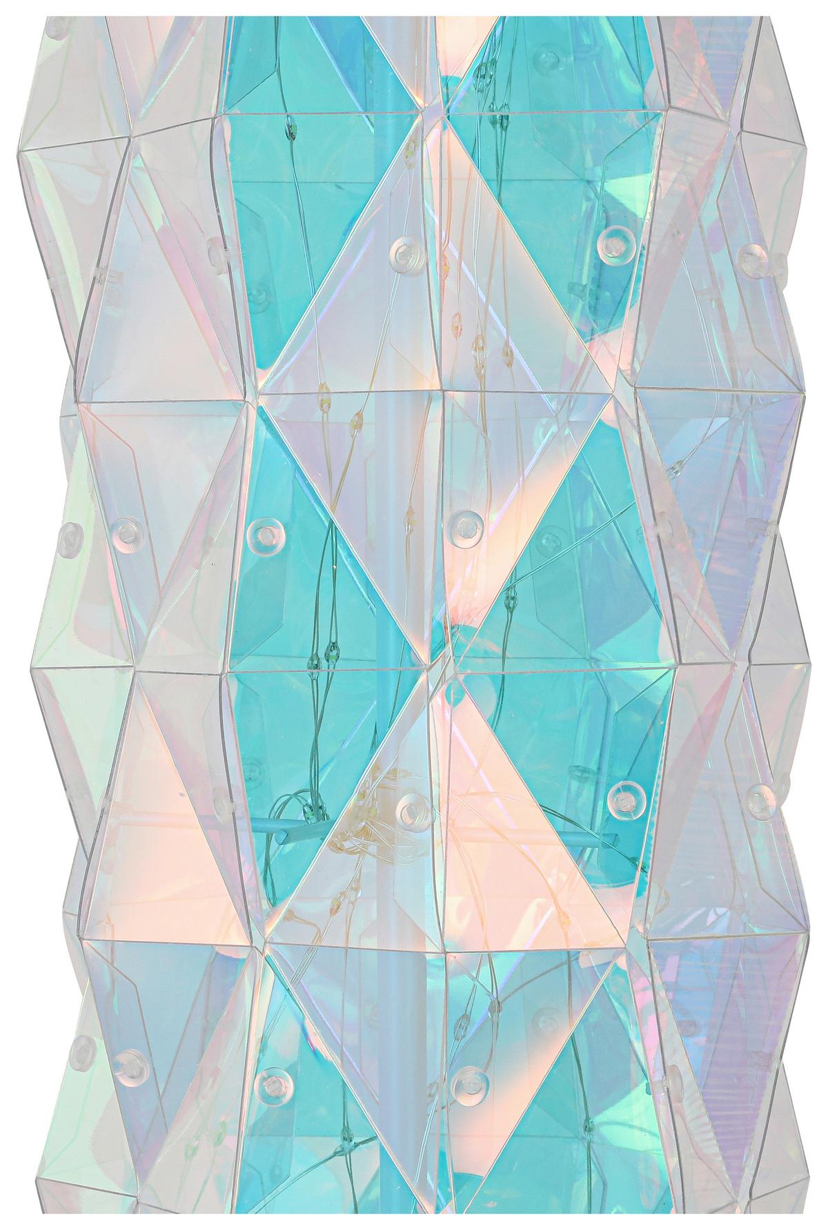 Stoječa Led-svetilka Gloria - barve kroma/prosojno, Moderno, umetna masa (17/97,5cm) - Mömax