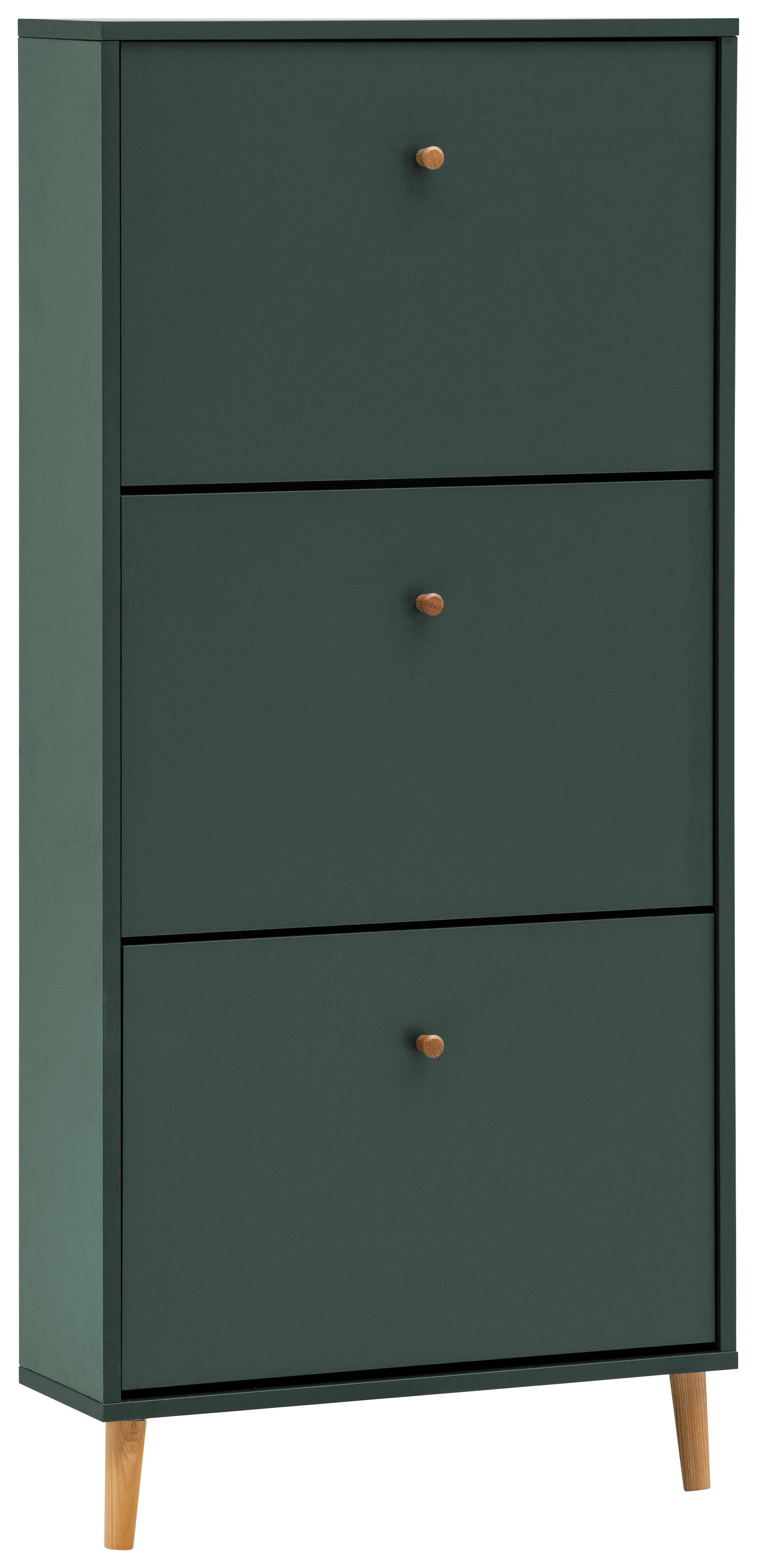 Omara Za Čevlje Bjarne, Gozdno Zelena - gozdno zelena, Design, leseni material/les (59,8/131/19,55cm) - MID.YOU
