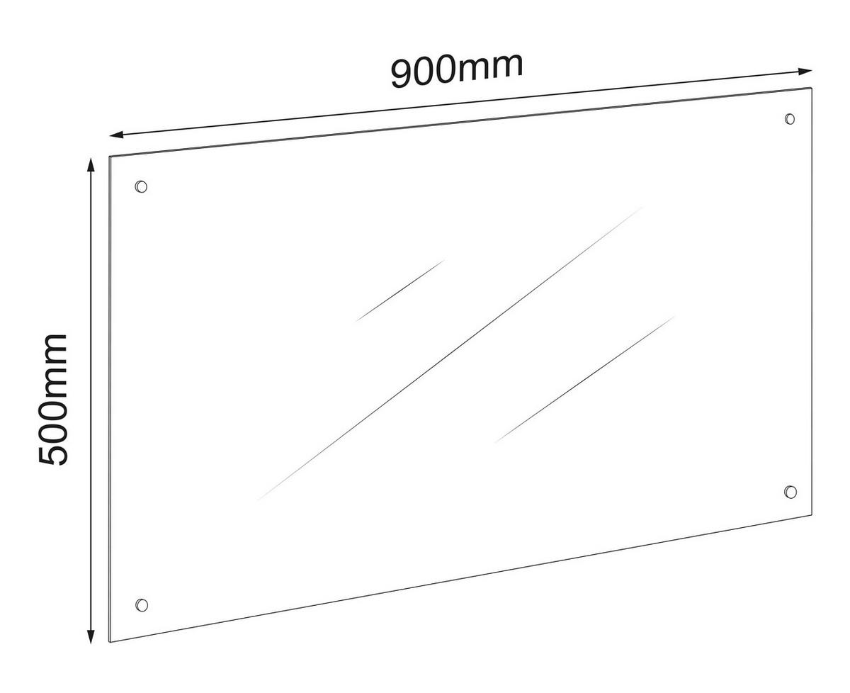 Küchenrückwand Esilo - Transparent, Trend, Glas (90/50cm) - MID.YOU