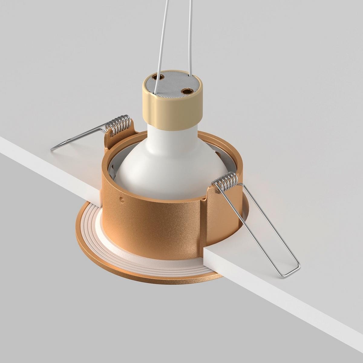 DECKENLEUCHTE SLIM - Goldfarben, Modern, Metall (8,5/4cm) - MAYTONI
