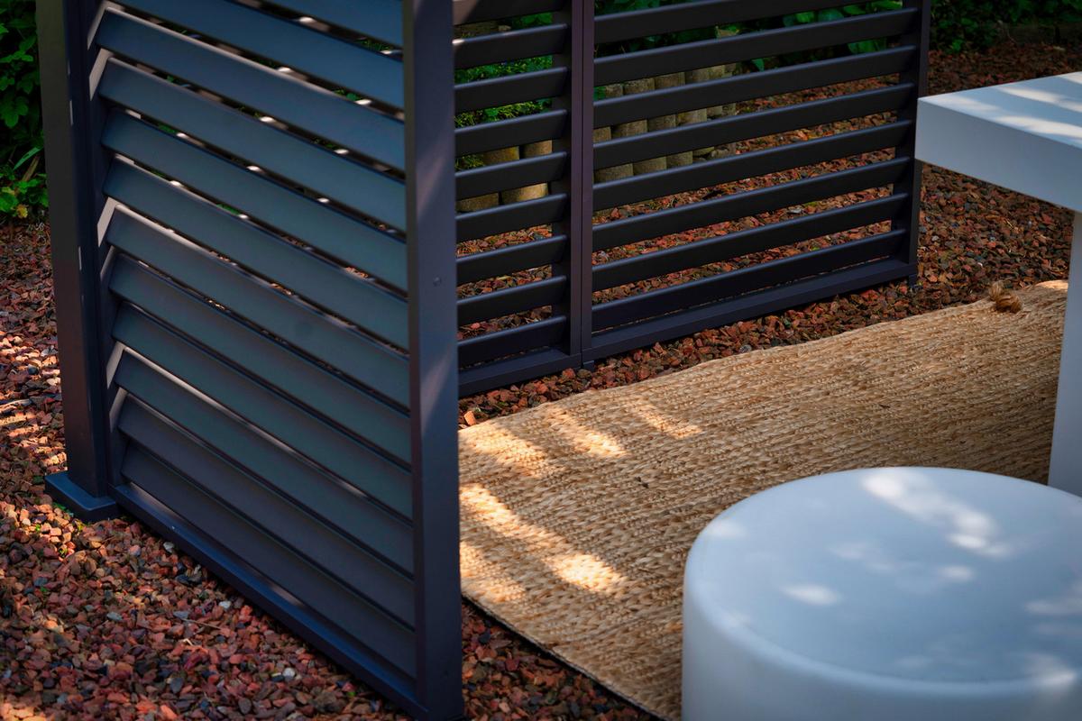 PERGOLA-SEITENTEIL PERGOLA DELUXE CLASSIC LAMELLE - Anthrazit, MODERN, Metall (93/240/10cm) - Gardenson