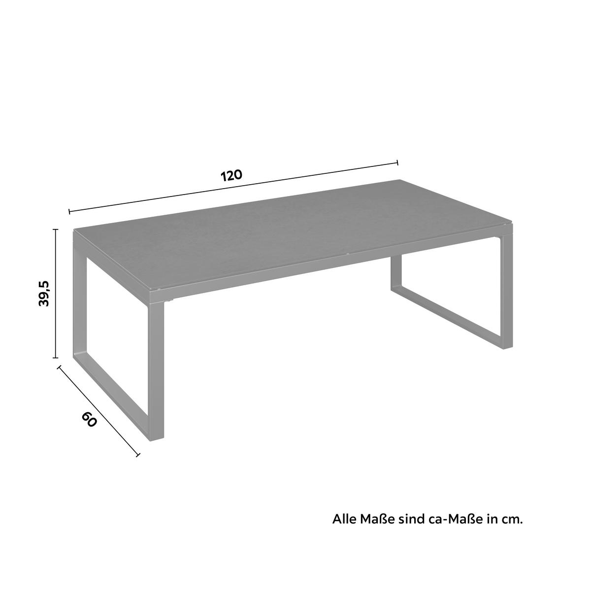 Loungegarnitur Aurelia Anthrazit, 4-teilig - Anthrazit, Modern, Glas/Textil (198/63/76cm) - Mömax