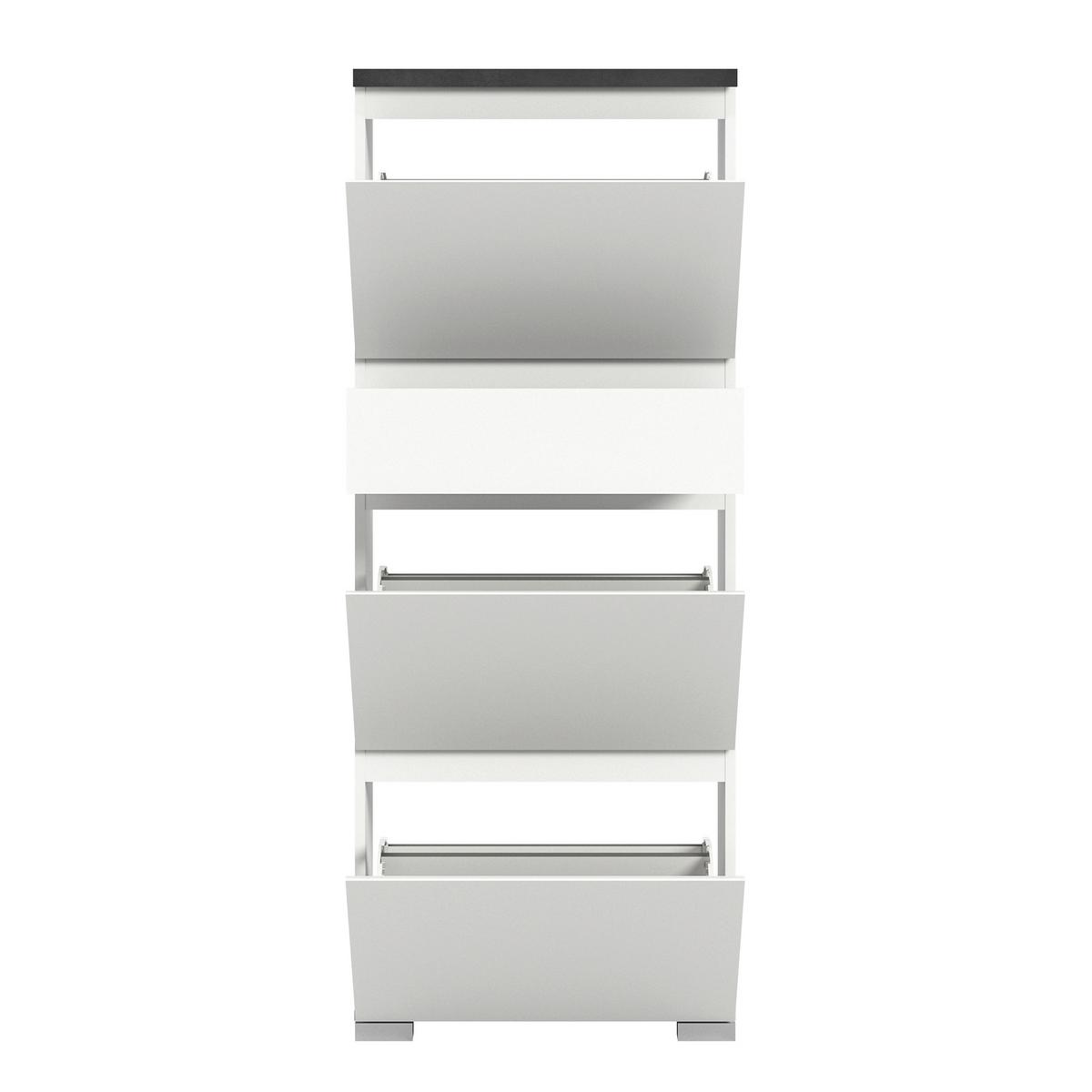 Ormarić Za Cipele Shoelove - bijela/siva, Moderno (60/152/27cm) - Modern Living