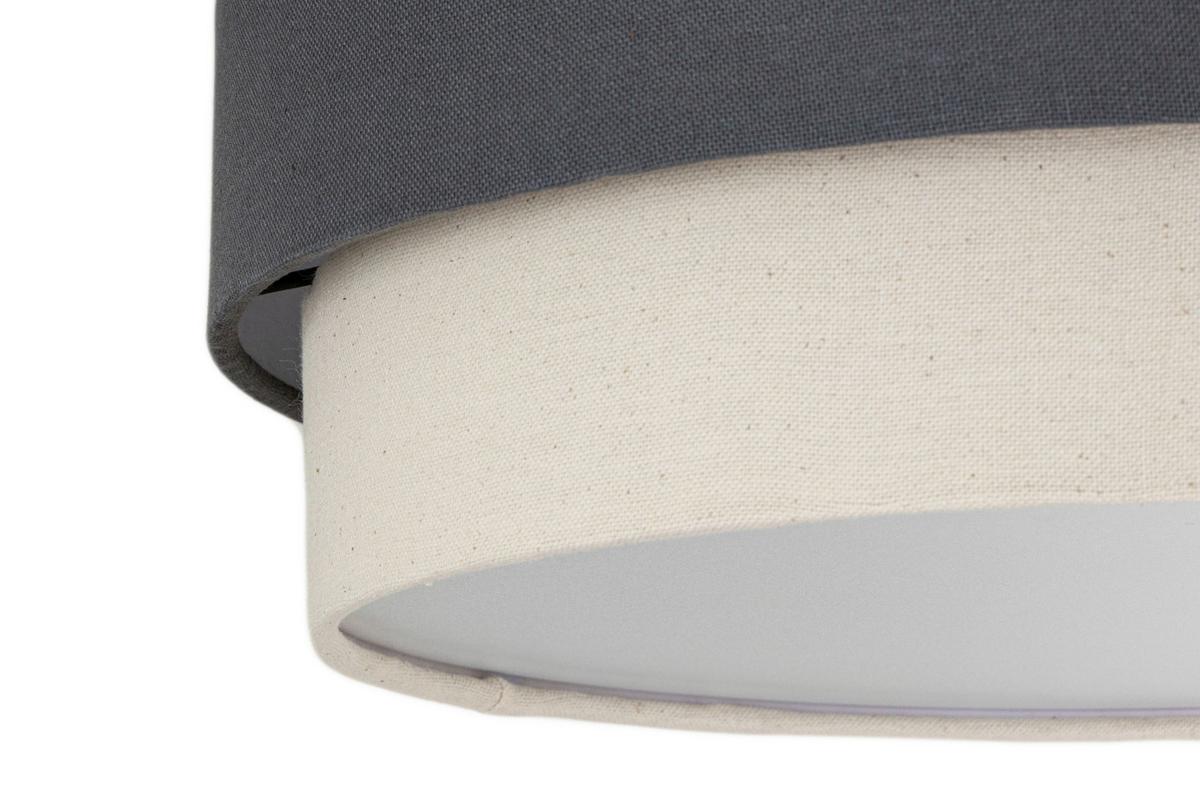LAMPA SUFITOWA GINA - antracytowy/kolor naturalny, Design, tworzywo sztuczne/metal (37/13cm) - Novel