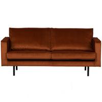 2,5-Sitzer Sofa Rodeo Rostfarben B: 190cm - Rostfarben/Schwarz, Design, Textil/Metall (190/85/86cm) - Livetastic