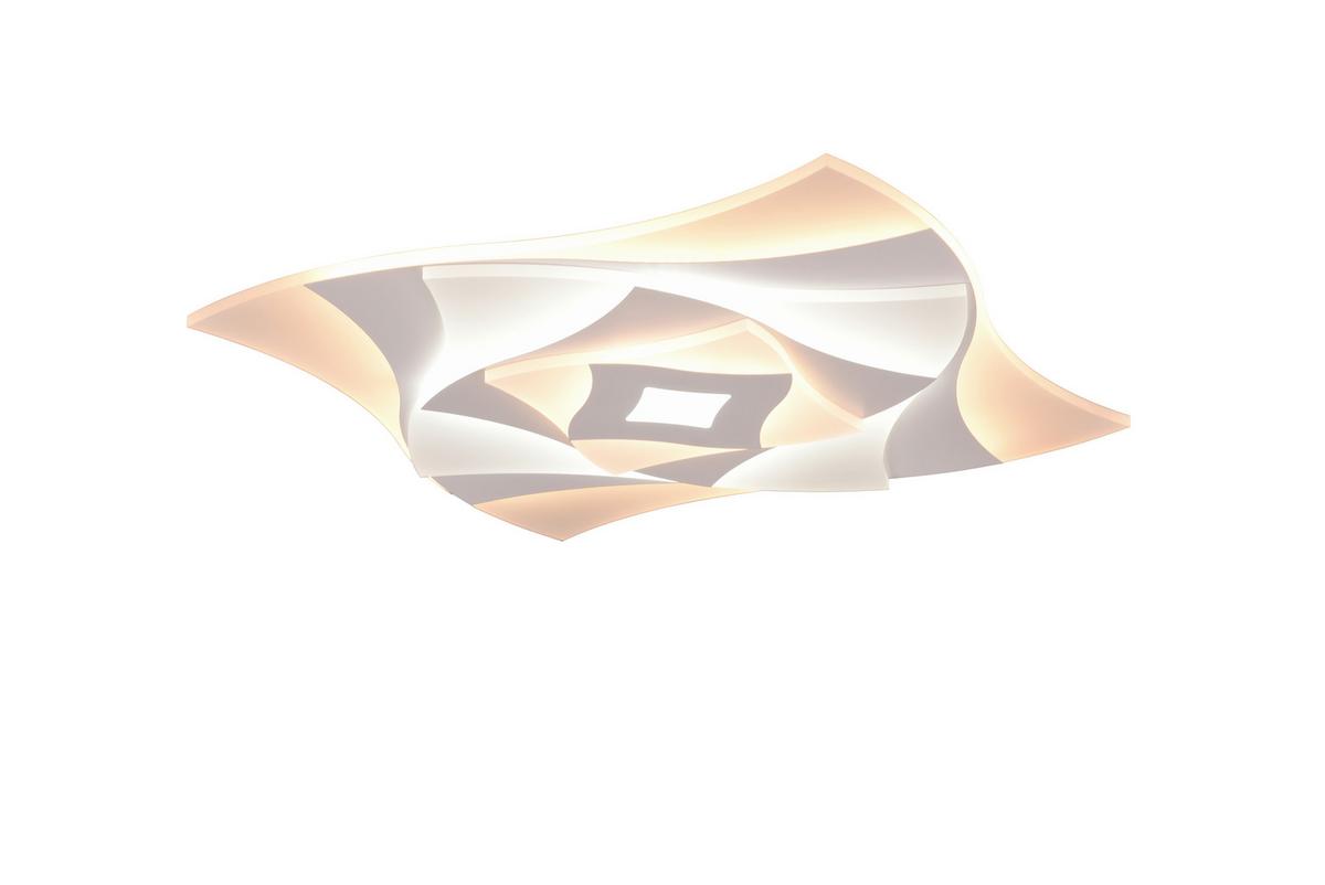 LED-Deckenleuchte Akita Weiß max. 56 Watt - Weiß, Design, Kunststoff/Metall (48/48/5,5cm) - Trio Leuchten