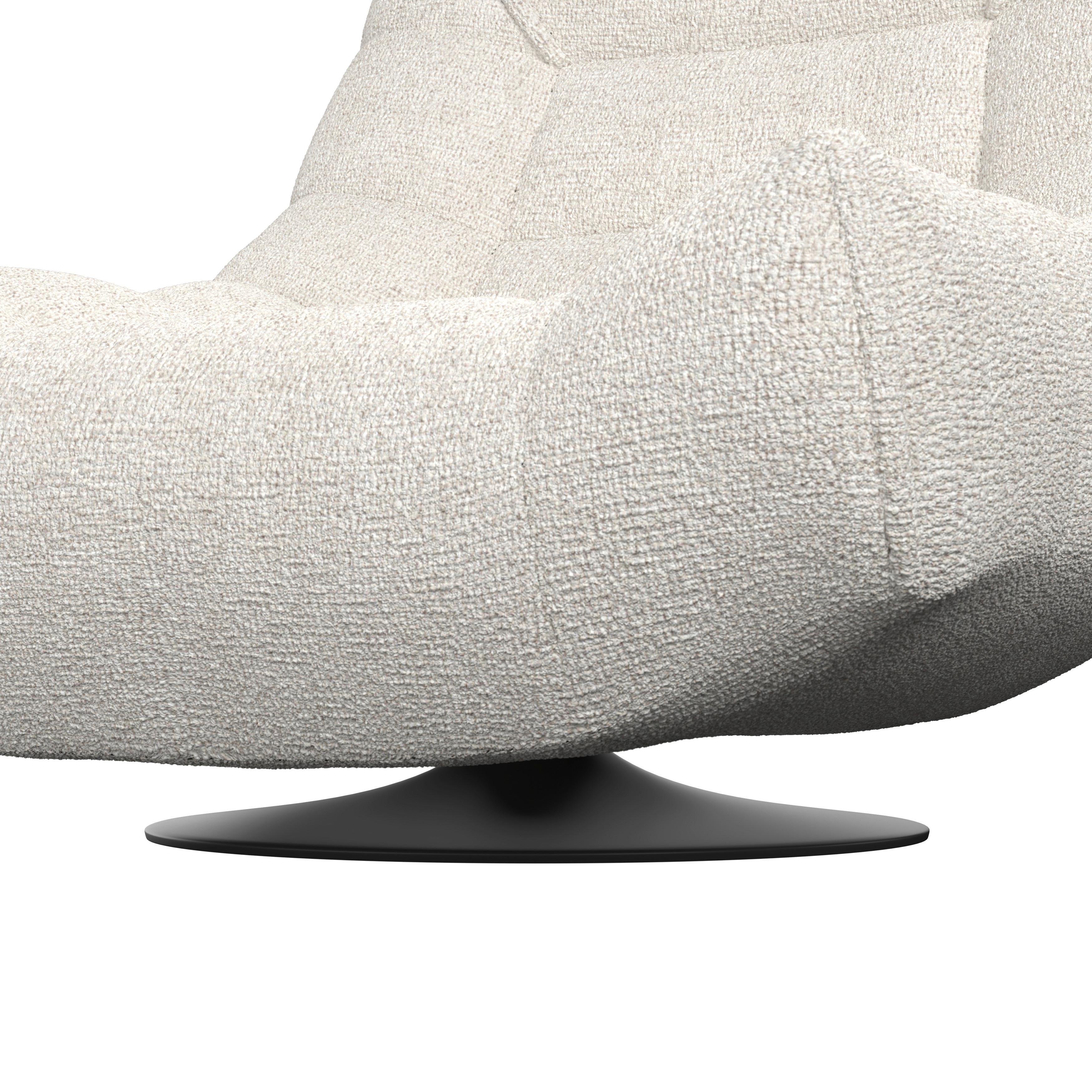RELAXFÅTÖLJ LORENA - ljusgrå/svart, Modern, metall/textil (101/83/95cm) - Bessagi Home