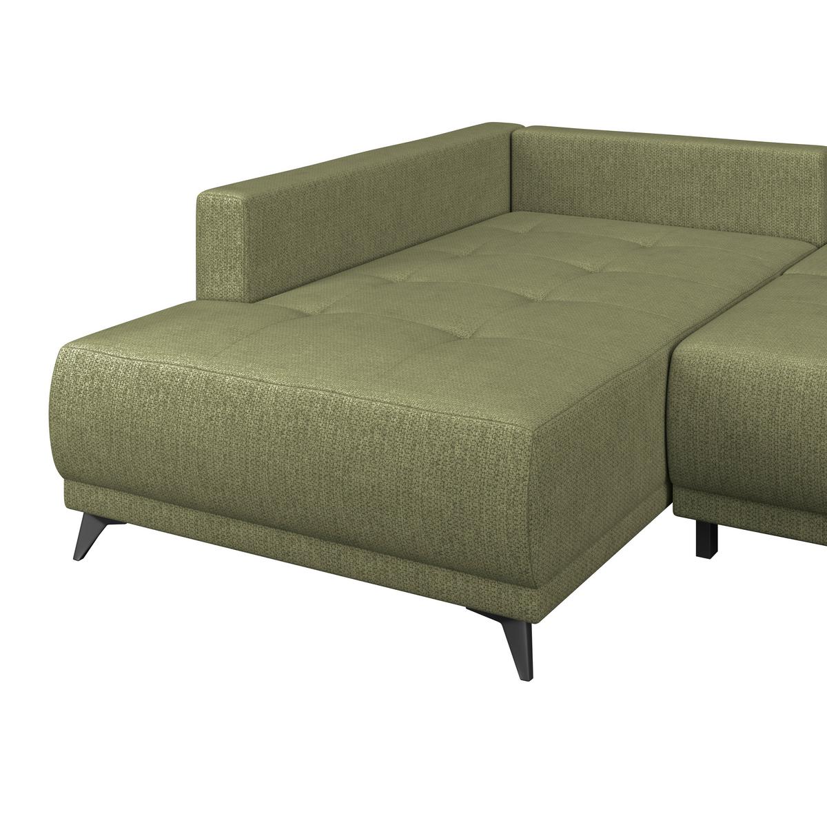 Kutna Garnitura Texas - zelena/crna, Konvencionalno, drvo (203/259cm)