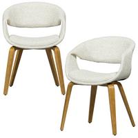 Armlehnstuhl-Set Yossi Naturfarben B: 57cm - Naturfarben, MODERN, Holzwerkstoff/Textil (57/78/57cm) - Livetastic