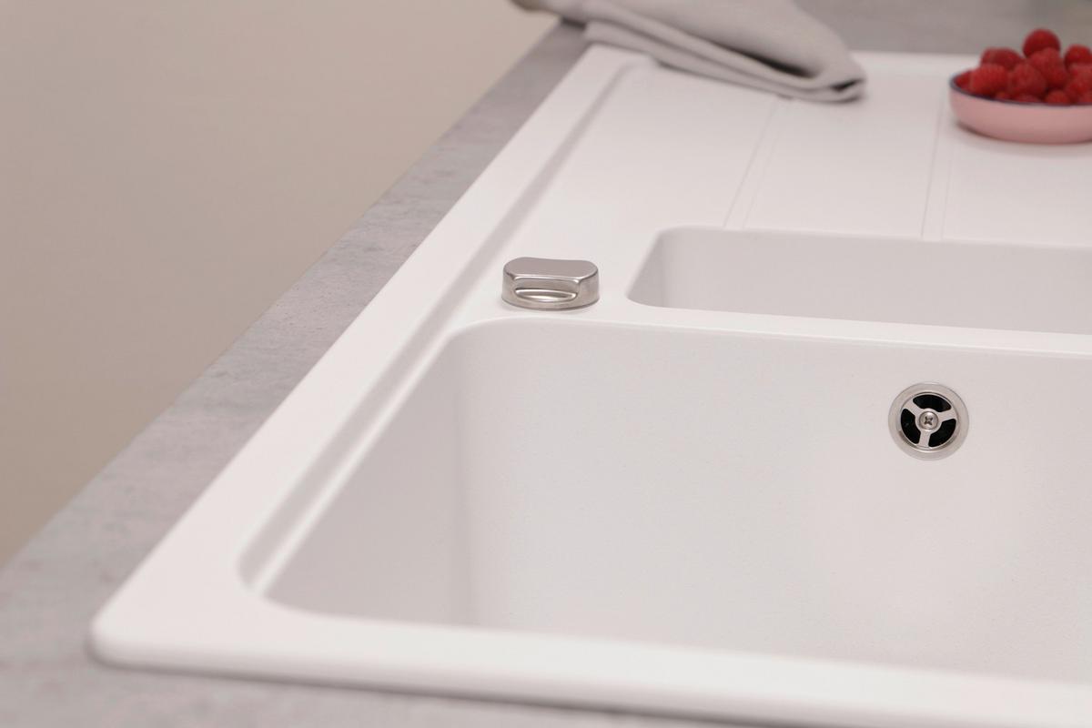 Pomivalno Korito Austin, 100x50cm - bela, Design, kamen (100/20/50cm) - Respekta