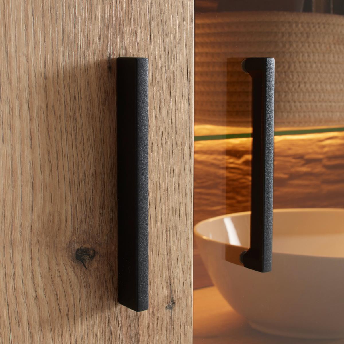 Highboard Alameda Eichefarben - Eichefarben/Anthrazit, Modern, Glas/Holzwerkstoff (150/124/38cm) - Mömax