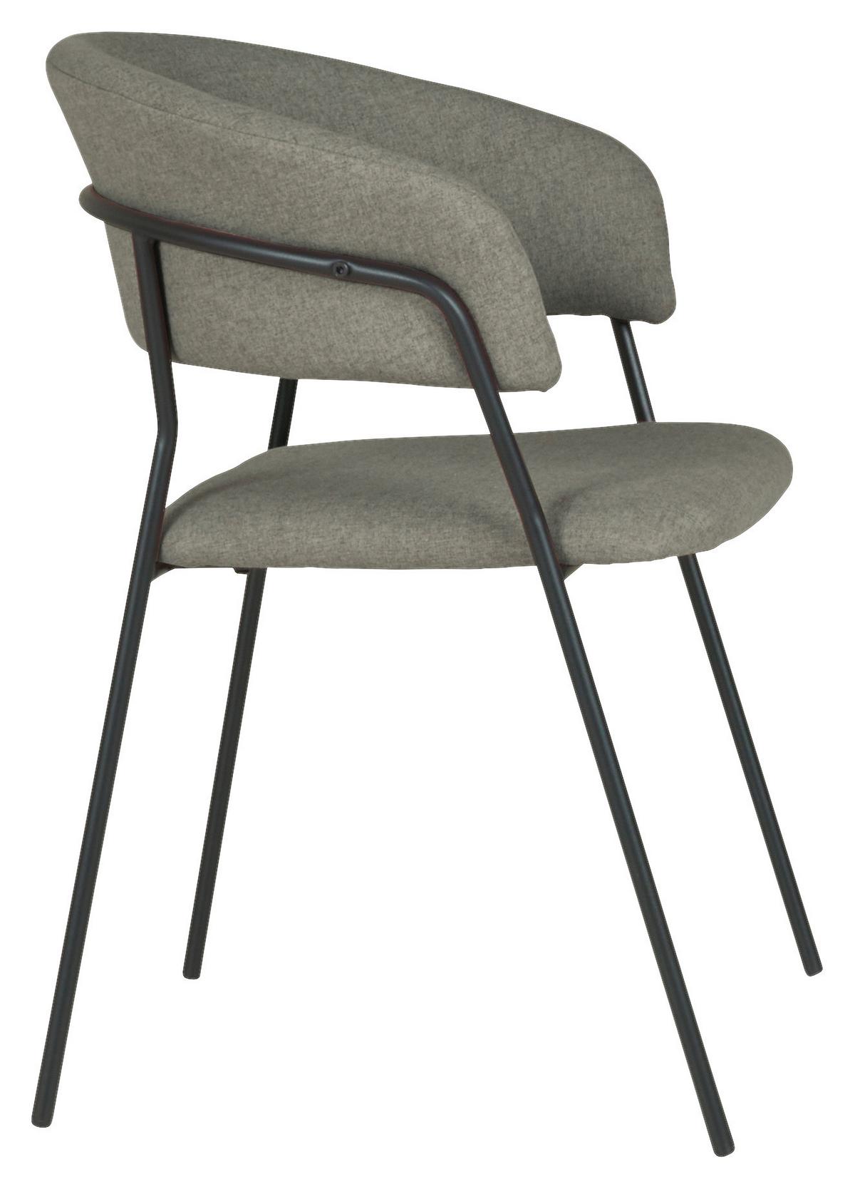 Armlehnstuhl Alice Grün - Schwarz/Grün, MODERN, Holz/Textil (53/80/59cm) - Mömax