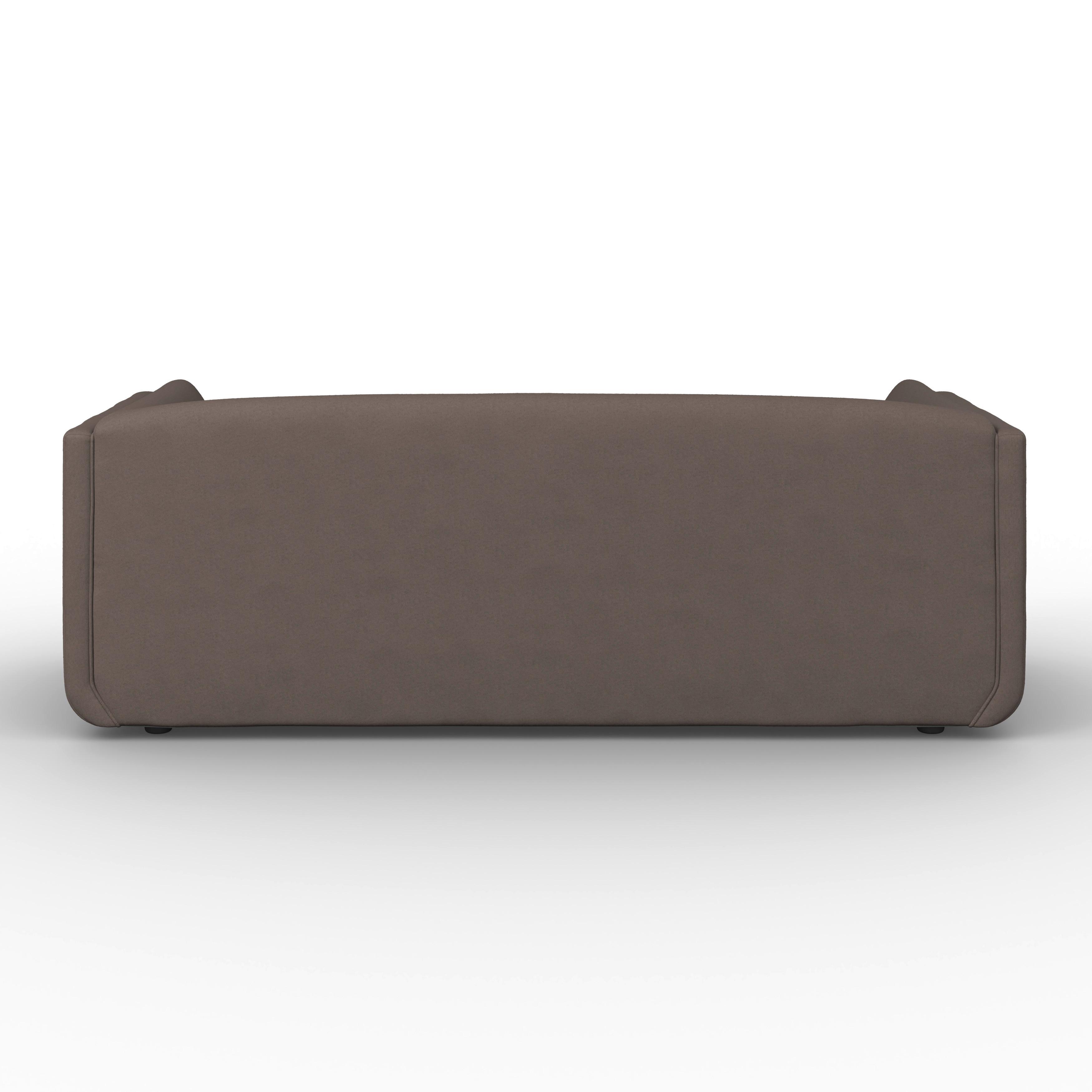 SOFFA HEVI - svart/mocca, Modern, trä/textil (197/73/86cm) - Bessagi Home