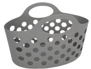 Coș Barbara - gri, Konventionell, plastic (30/17,5/19,5cm) - Mömax