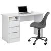 BUREAU STUDENT -BASED- - Wit/Chroomkleuren, Konventionell, Houtcomposiet/Metaal (120/76/55cm) - Based