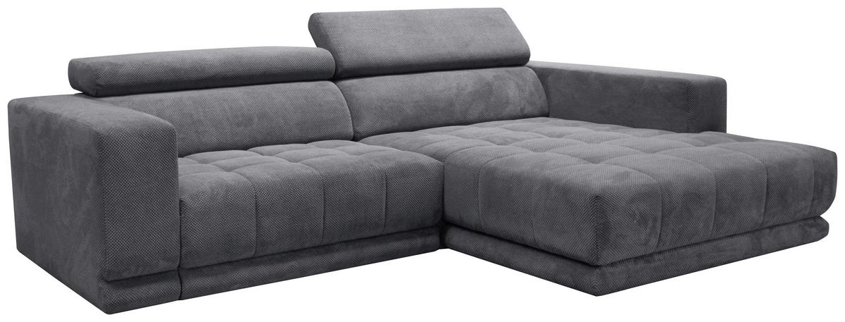 Kutna Garnitura Portland - siva/crna, Moderno, tekstil/plastika (275/78-98/197cm) - Premium Living