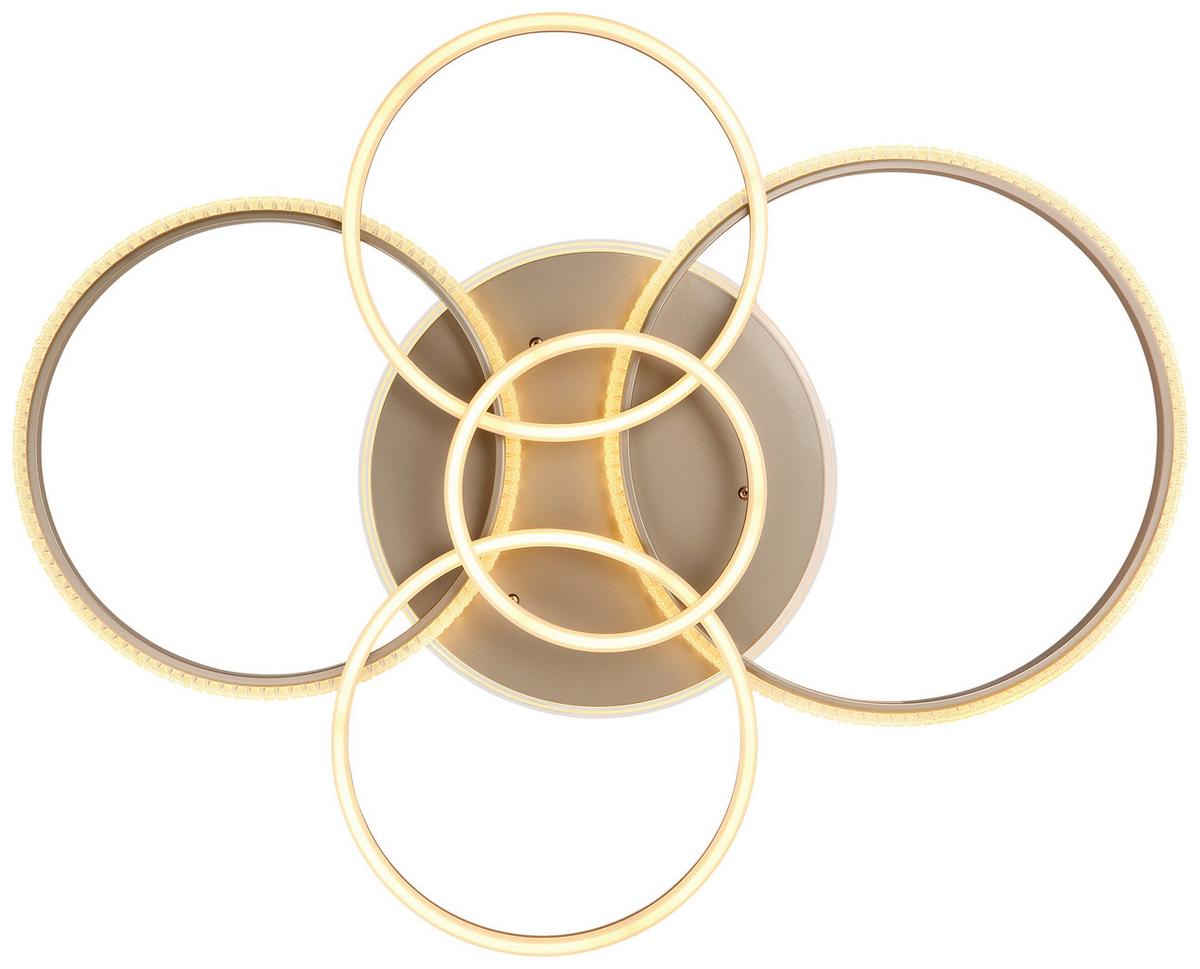 Led-deckenleuchte 48467-70ch Lorelei - Klar/Champagner, Design, Kunststoff/Metall (110/88/12cm) - Globo
