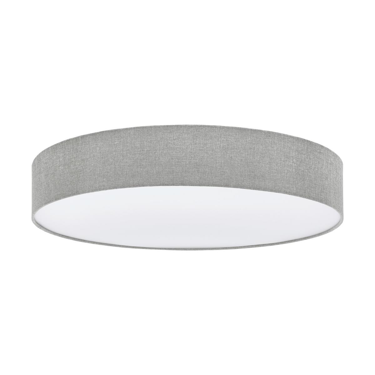 Deckenleuchte Pasteri 5-flammig - Weiß/Grau, Design, Textil/Metall (76/15cm) - Eglo