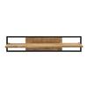 VÄGGHYLLA EVEREST -EXKLUSIV- - svart/naturfärgad, Natur, metall/trä (120/30cm) - Mömax