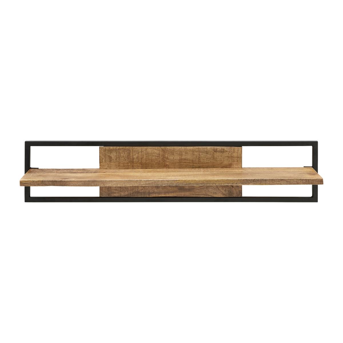 Wandboard Everest in Naturfarben/Schwarz - Schwarz/Naturfarben, Natur, Holz/Metall (120/30/20cm) - Mömax