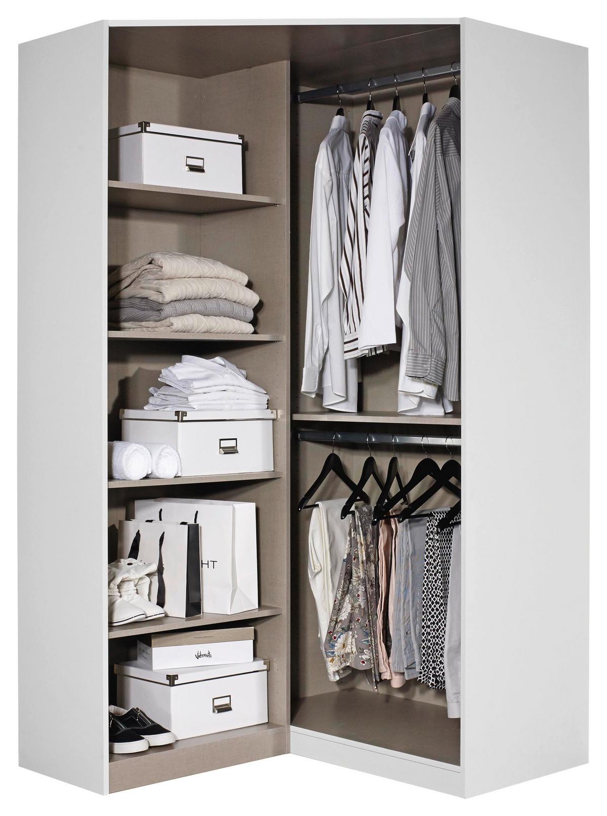 DULAP COLT FREISING - alb, Modern, material pe bază de lemn (117/197/104cm) - Modern Living