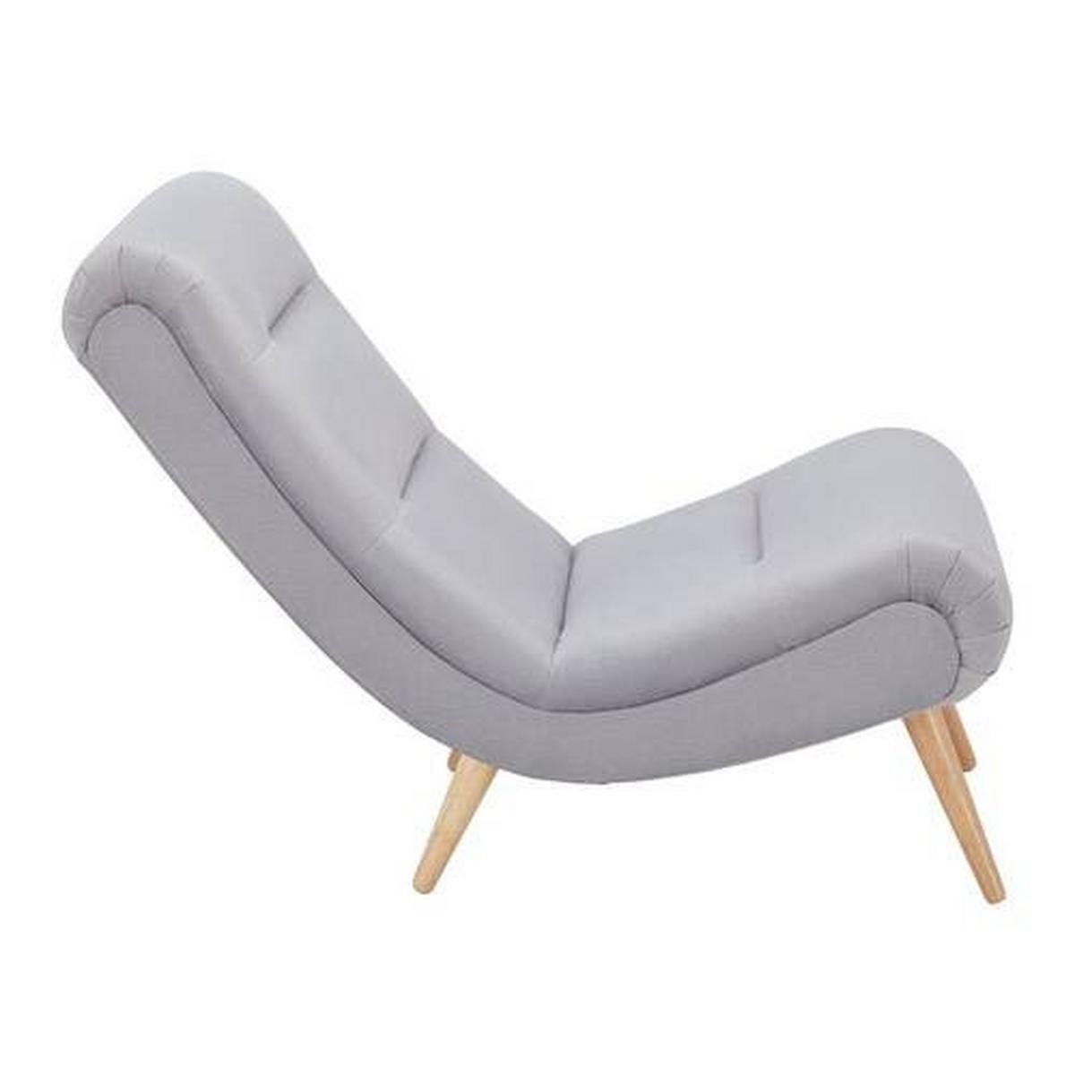 Relaxsessel Jan Hellgrau Samt - Hellgrau/Naturfarben, MODERN, Holz/Textil (74/102/90cm) - Bessagi Home