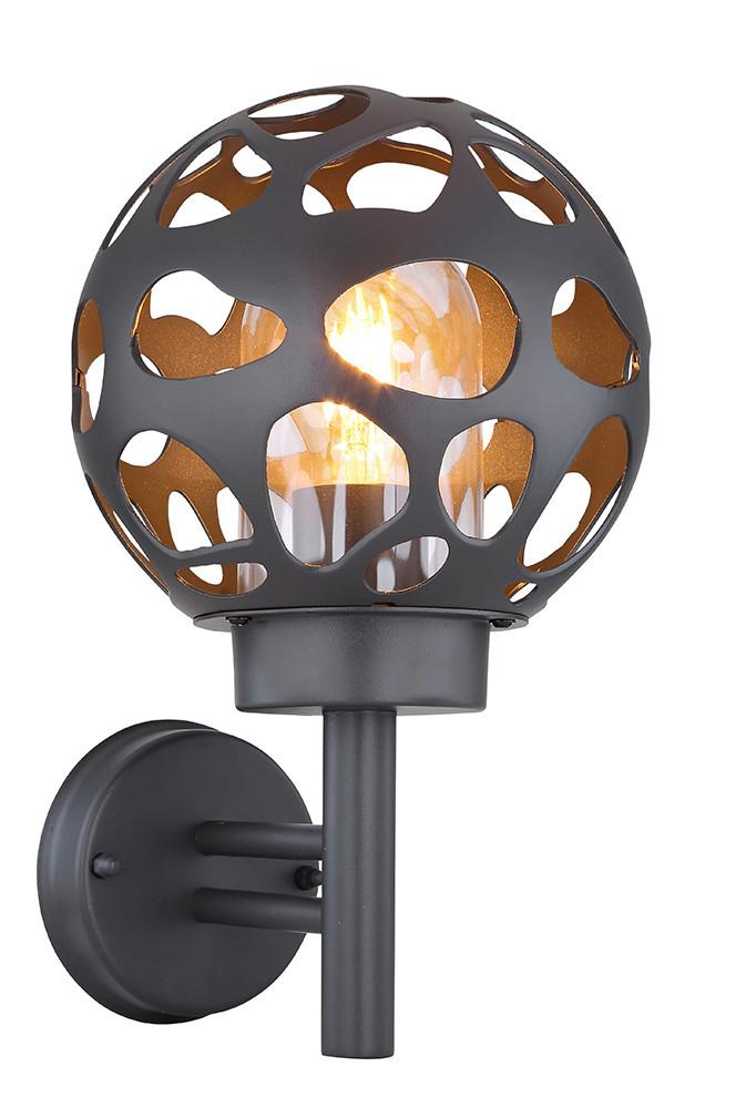 LED-Außenleuchte Hilario max. 15 Watt - Klar/Anthrazit, Design, Kunststoff/Metall (20/22,5/32,7cm) - Globo