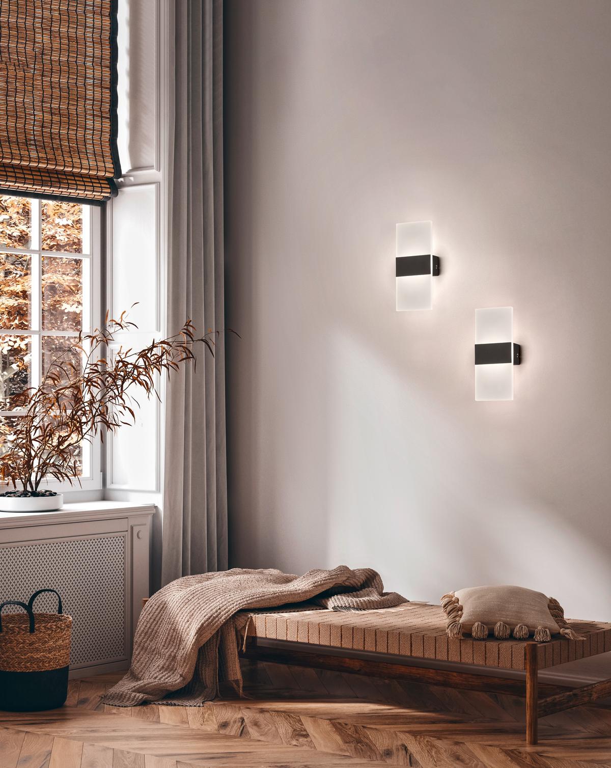 KINKIET LED 30523 FODER - czarny/biały, Modern, tworzywo sztuczne/metal (5/12/27cm) - Fischer & Honsel