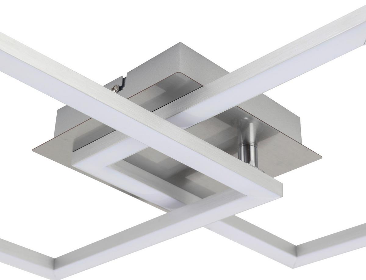 LAMPA SUFITOWA LED PANTHER *SBB* - kolor aluminiowy, Basics, tworzywo sztuczne/metal (50,7/35/5,5cm) - Boxxx