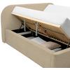 Tapecirani Krevet Bilbao Storage - crna/sivo-bež, Design, drvo/tekstil (180/200cm) - Based