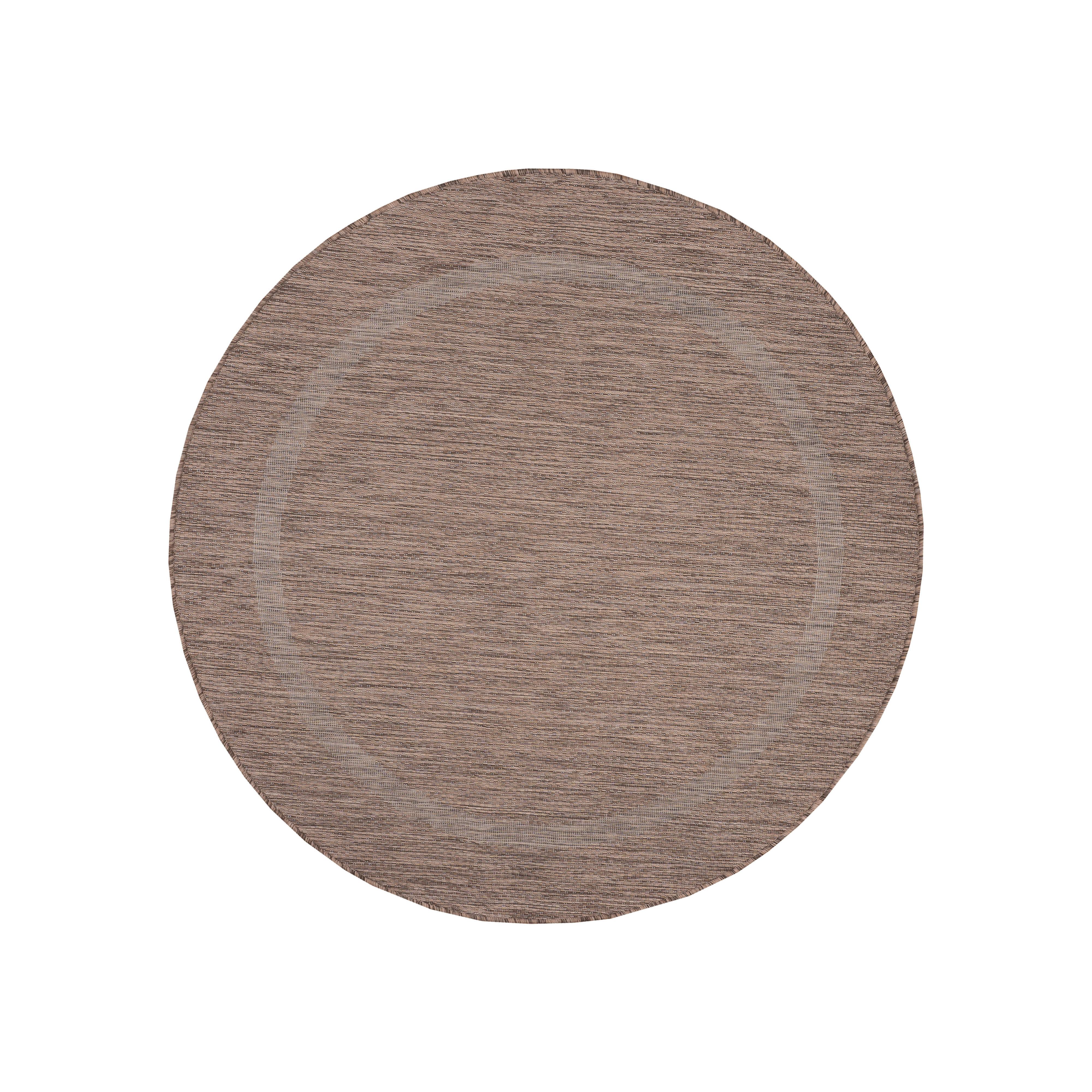 Flachwebeteppich Relax Braun Ø ca. 160cm - Braun, Basics, Textil (160/160cm) - Novel