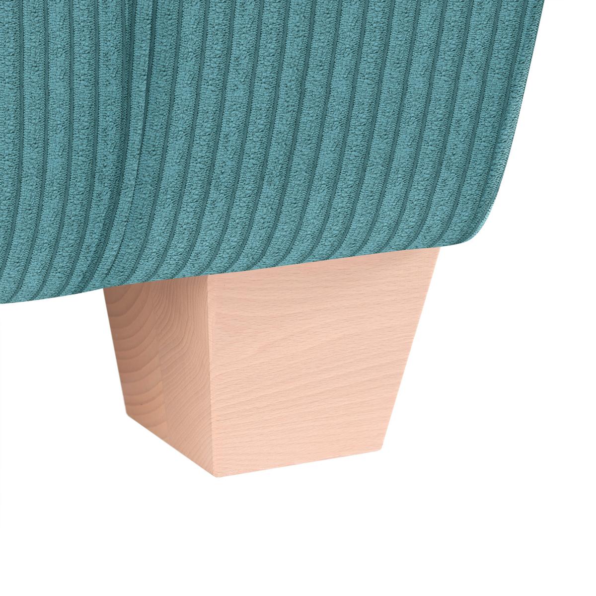 2-Sitzer-Sofa Devado Petrol - Petrol/Naturfarben, Holz/Textil (190/70-85/95cm) - Mömax