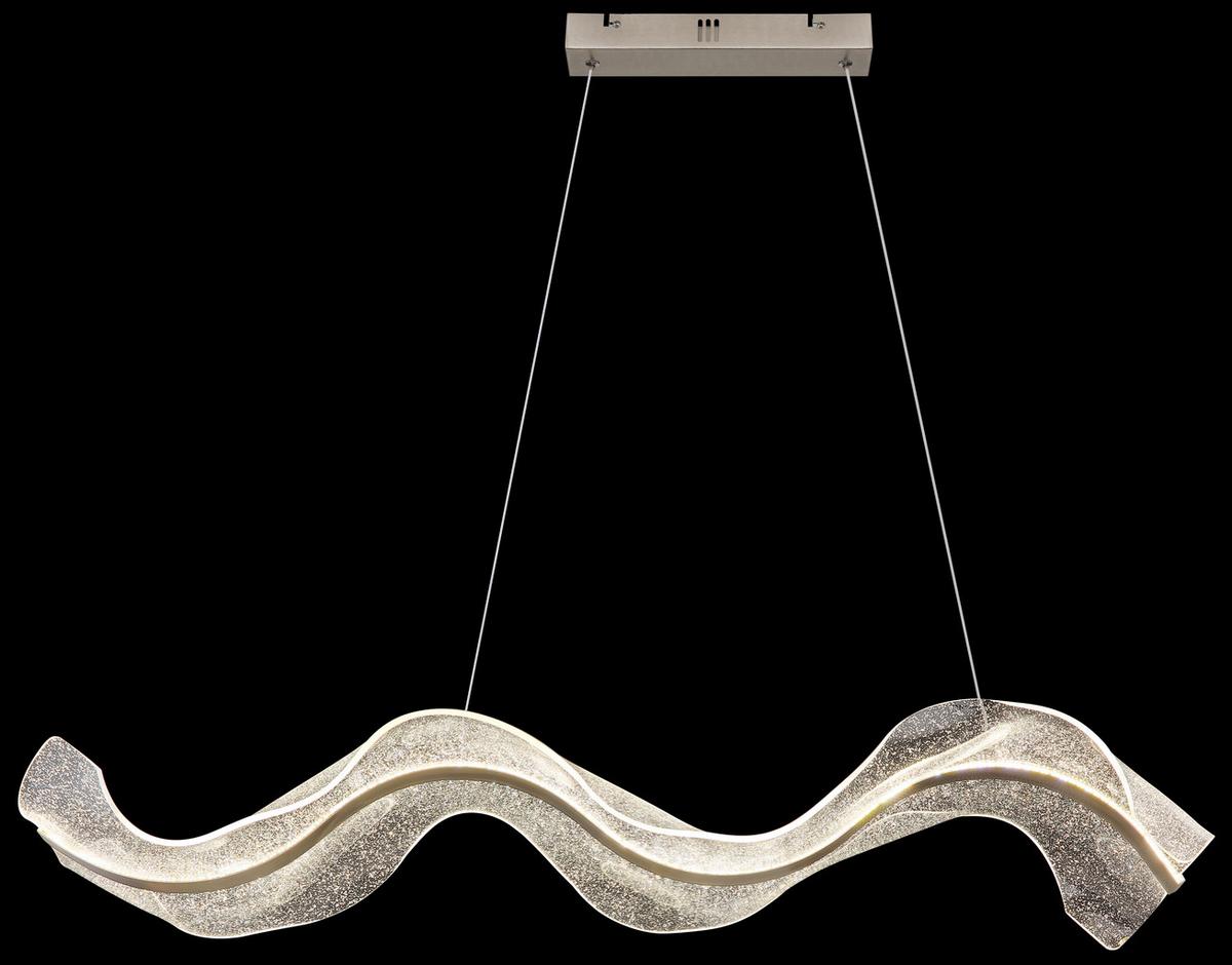 LED-HÄNGELEUCHTE 68294H - Klar, Design, Kunststoff/Metall (101/29,4/120cm) - Globo