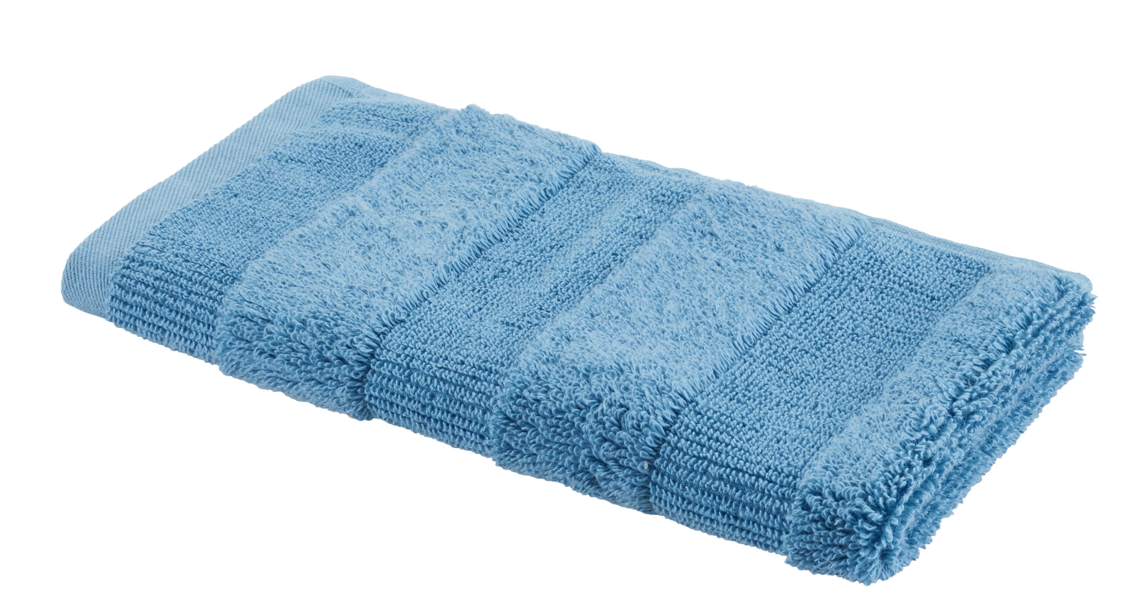 Gästetuch Chris in Blau ca. 30x50cm - Blau, Textil (30/50cm) - Premium Living