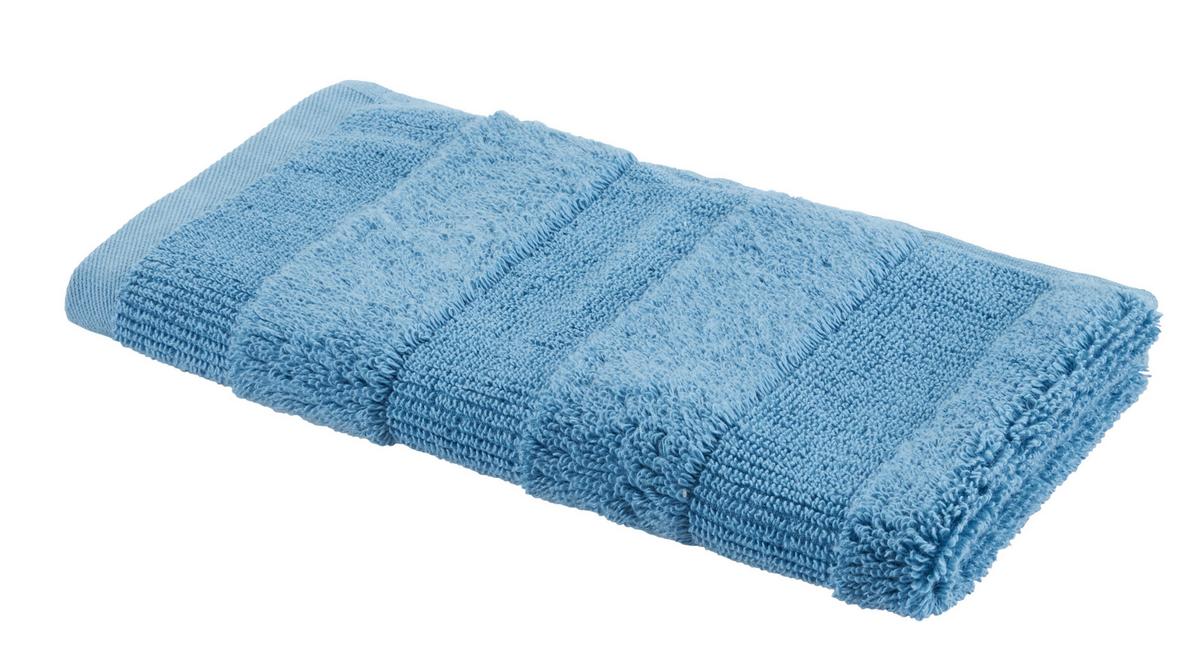 Gästetuch Chris in Blau ca. 30x50cm - Blau, Textil (30/50cm) - Premium Living