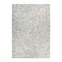 FLACHWEBETEPPICH ROCKET 110 GRAU / SILBER - Silberfarben/Grau, Konventionell, Leder (80/150cm) - Kayoom