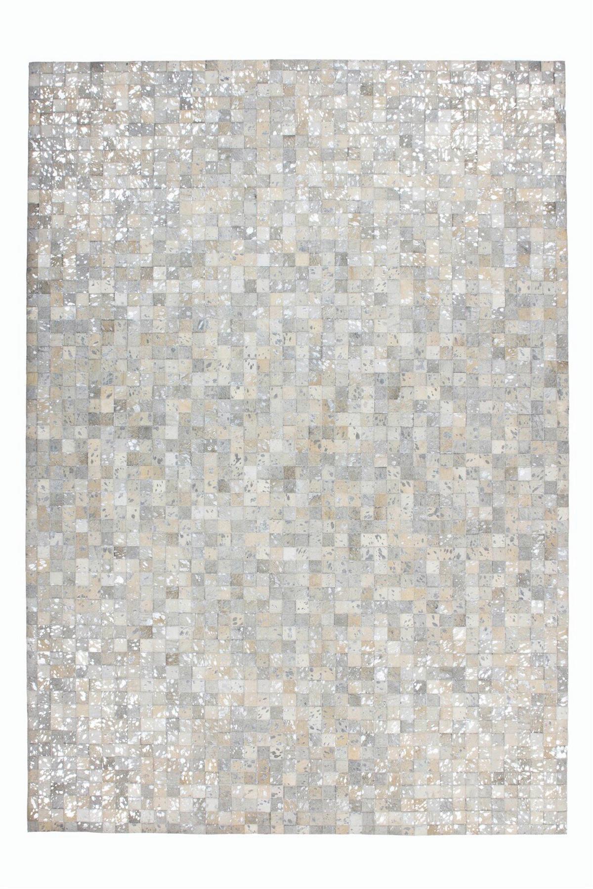 FLACHWEBETEPPICH ROCKET 110 GRAU / SILBER - Silberfarben/Grau, Konventionell, Leder (80/150cm) - Kayoom