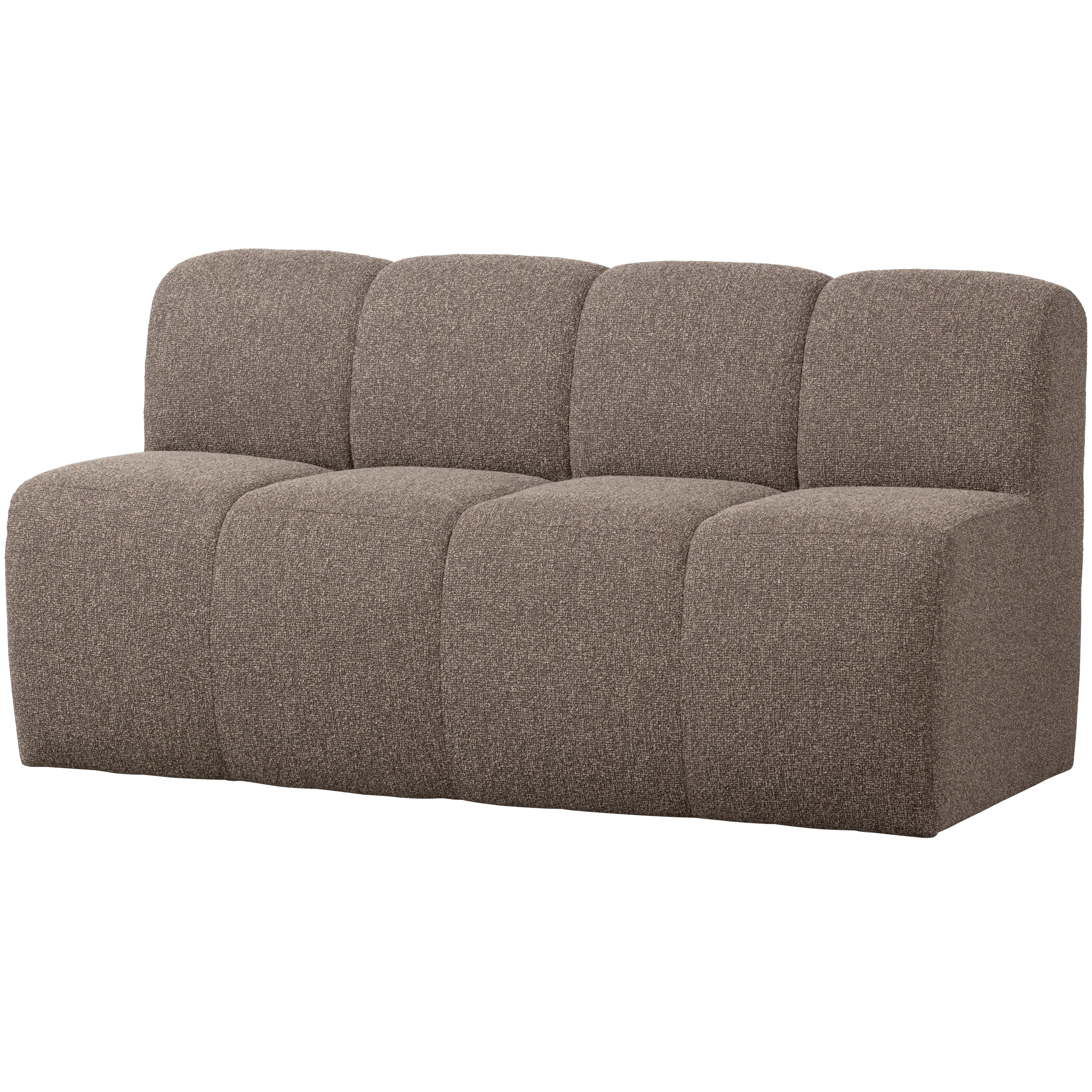Sitzbank Mojo Braun B: 164cm - Schwarz/Braun, MODERN, Kunststoff/Textil (164/83/73cm) - Livetastic