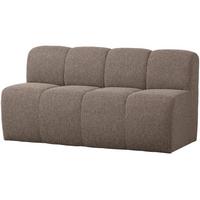 Sitzbank Mojo Braun B: 164cm - Schwarz/Braun, MODERN, Kunststoff/Textil (164/83/73cm) - Livetastic