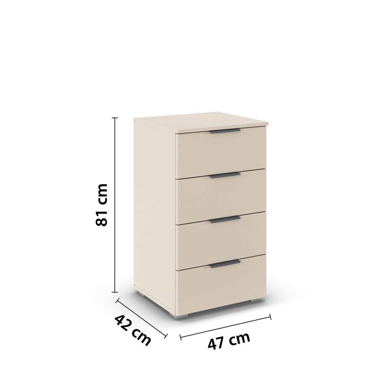 COMODA ALABAMA - șampanie, Modern, material pe bază de lemn (47/81/42cm) - Modern Living